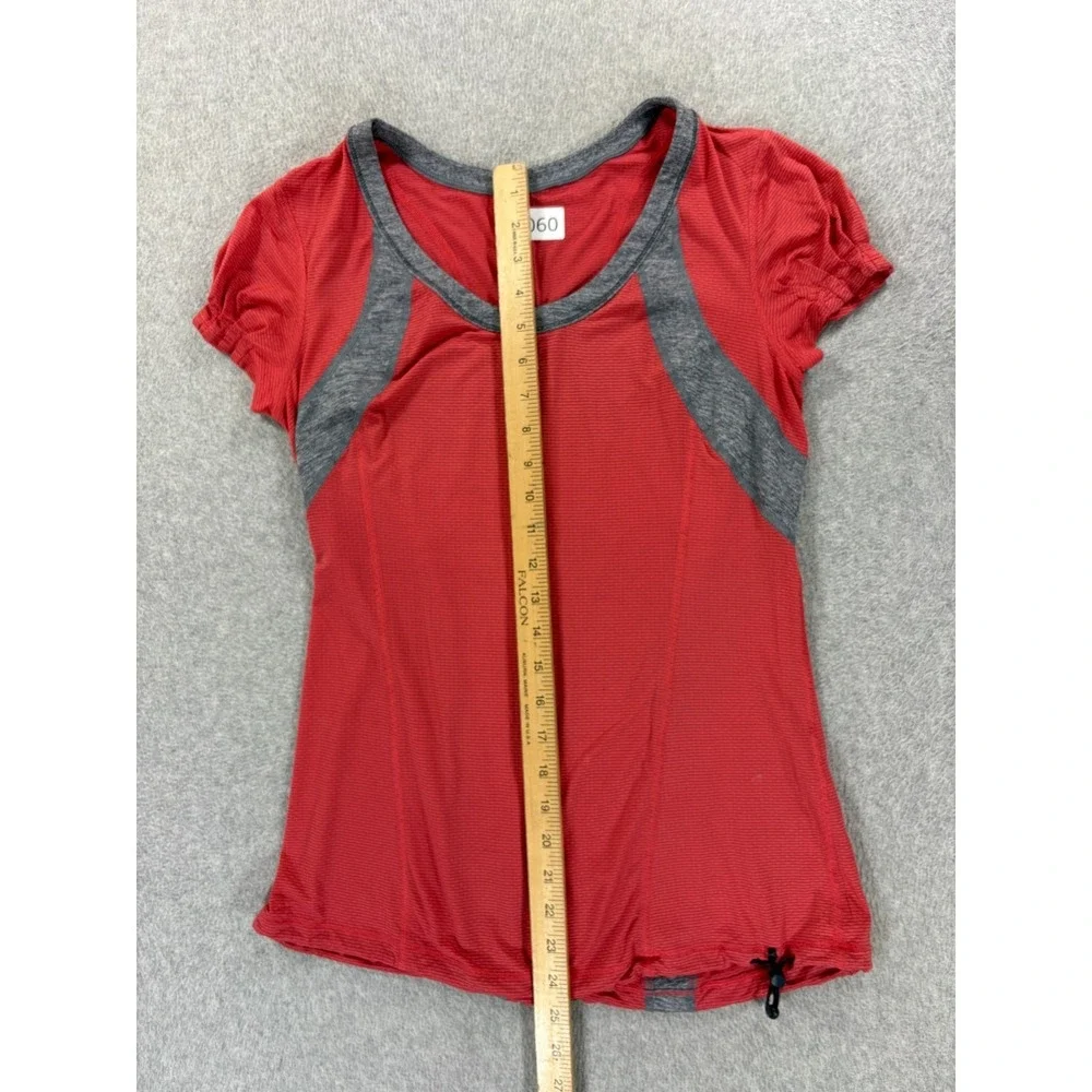 Lululemon Performance Short Sleeve Athletic Shirt (Women's Size 8) Red/Pink